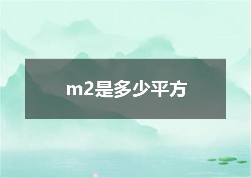 m2是多少平方