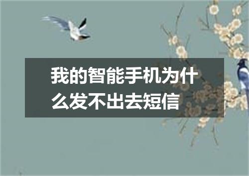 我的智能手机为什么发不出去短信