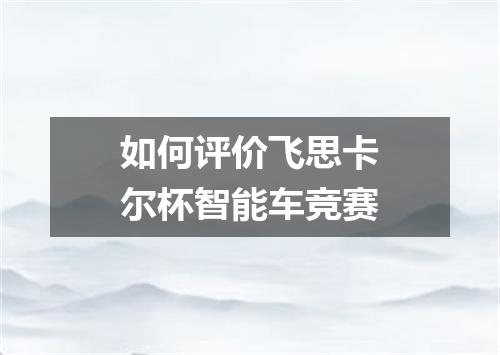 如何评价飞思卡尔杯智能车竞赛