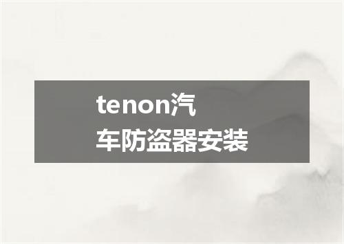 tenon汽车防盗器安装