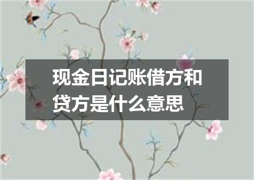 现金日记账借方和贷方是什么意思