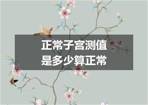 正常子宫测值是多少算正常