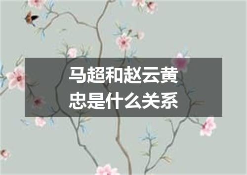 马超和赵云黄忠是什么关系