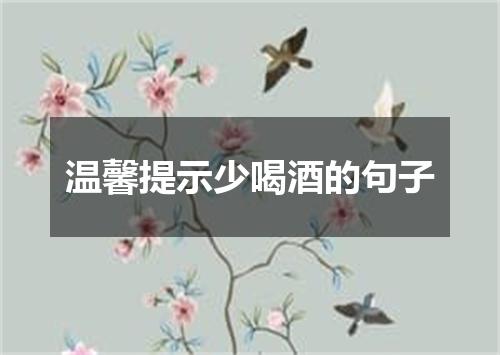 温馨提示少喝酒的句子
