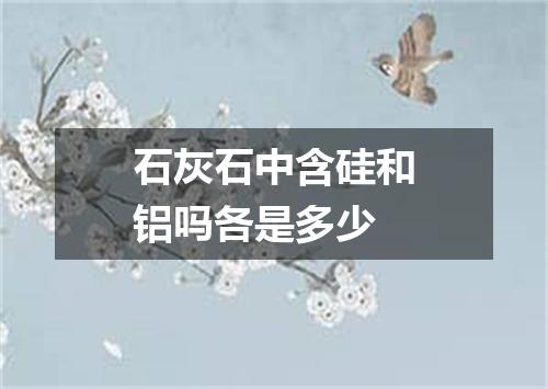 石灰石中含硅和铝吗各是多少