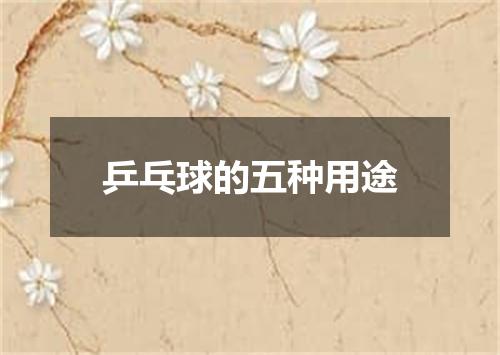 乒乓球的五种用途