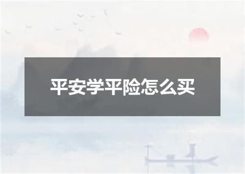 平安学平险怎么买