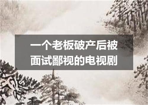 一个老板破产后被面试鄙视的电视剧