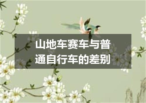 山地车赛车与普通自行车的差别