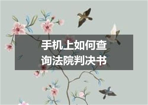 手机上如何查询法院判决书