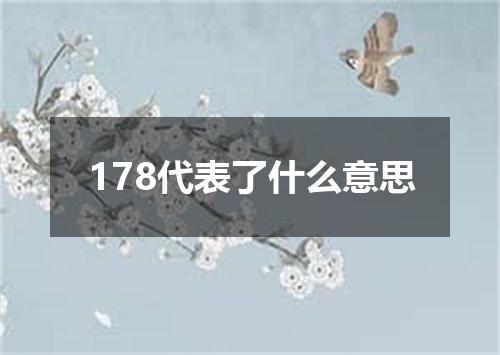 178代表了什么意思