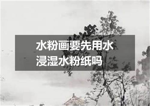 水粉画要先用水浸湿水粉纸吗