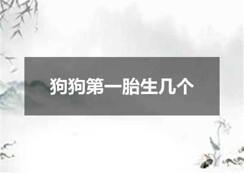 狗狗第一胎生几个