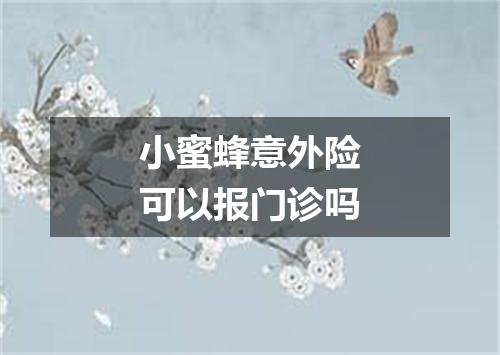 小蜜蜂意外险可以报门诊吗