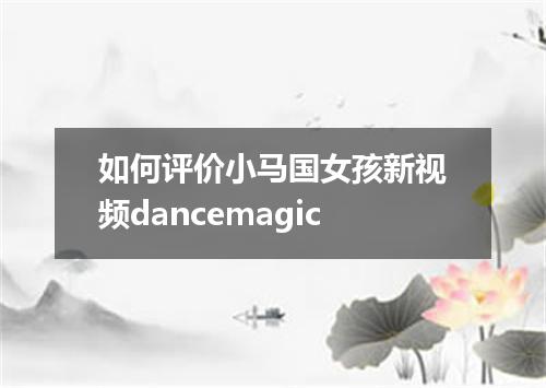 如何评价小马国女孩新视频dancemagic