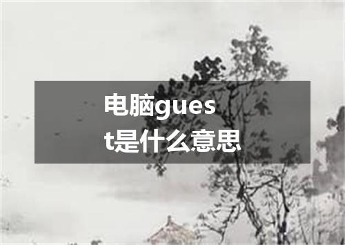 电脑guest是什么意思