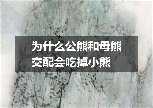 为什么公熊和母熊交配会吃掉小熊