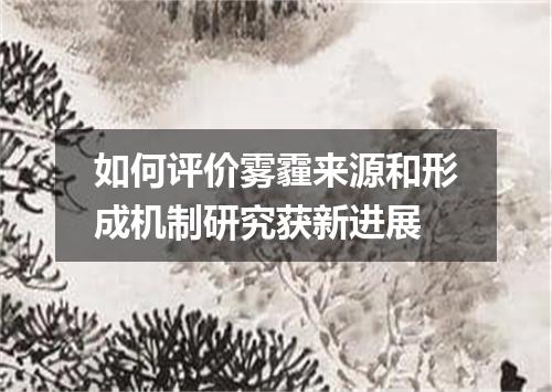 如何评价雾霾来源和形成机制研究获新进展