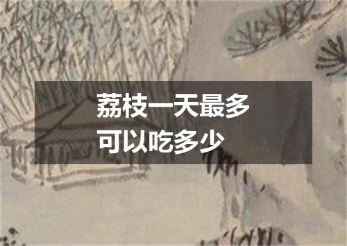 荔枝一天最多可以吃多少