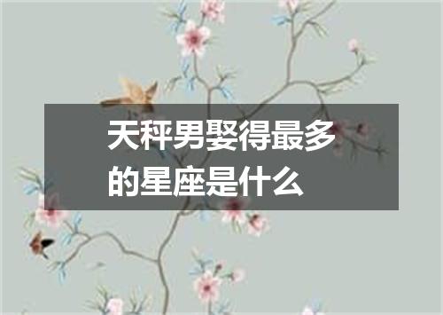 天秤男娶得最多的星座是什么
