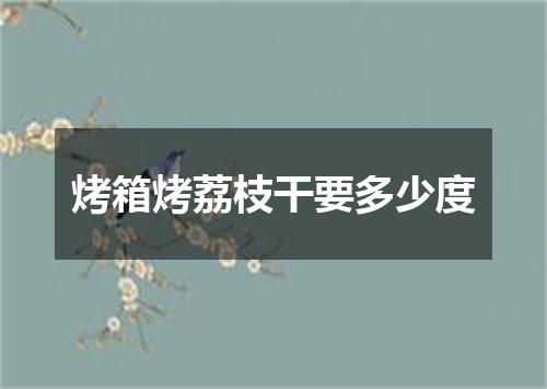 烤箱烤荔枝干要多少度