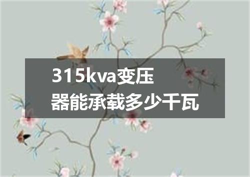 315kva变压器能承载多少千瓦