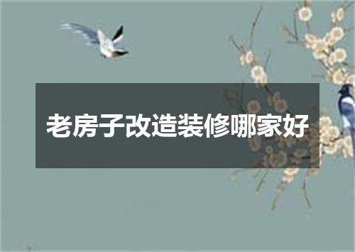 老房子改造装修哪家好