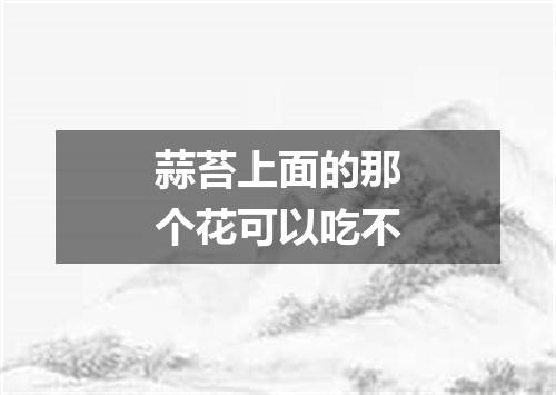蒜苔上面的那个花可以吃不