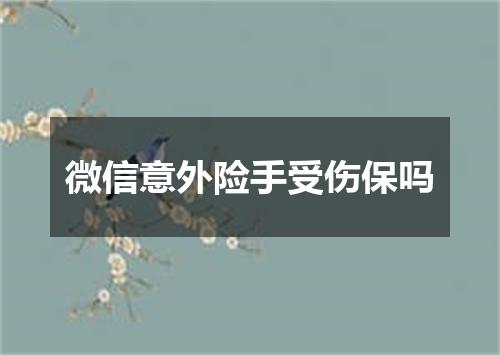 微信意外险手受伤保吗