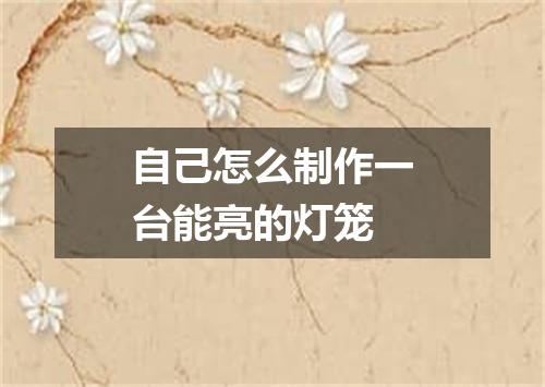 自己怎么制作一台能亮的灯笼
