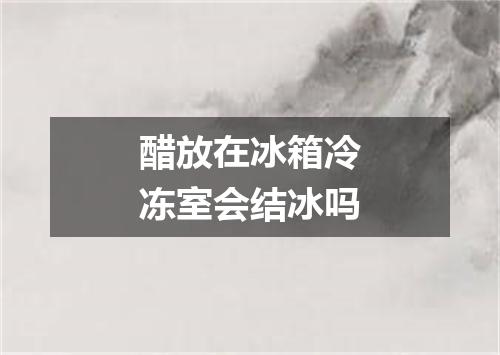 醋放在冰箱冷冻室会结冰吗