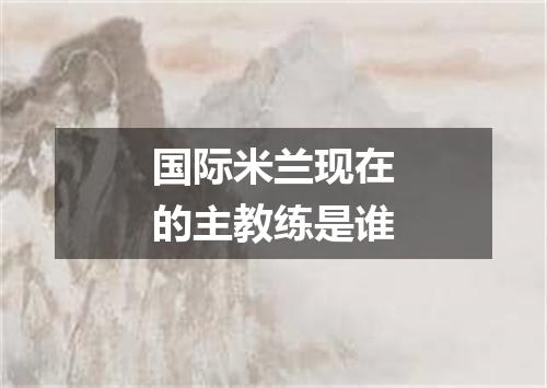 国际米兰现在的主教练是谁