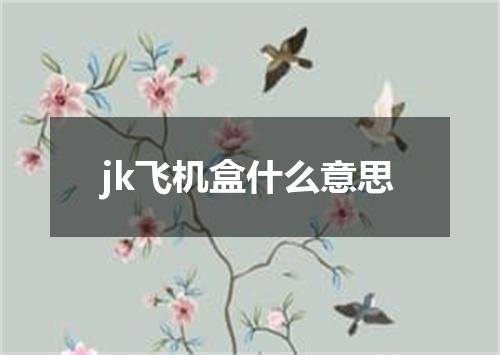 jk飞机盒什么意思
