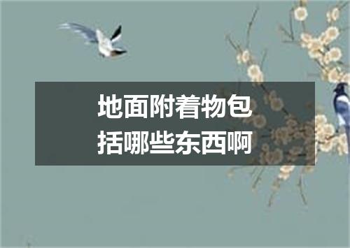 地面附着物包括哪些东西啊