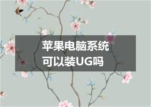 苹果电脑系统可以装UG吗