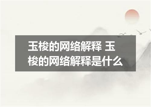 玉梭的网络解释 玉梭的网络解释是什么