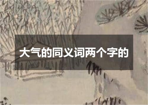 大气的同义词两个字的