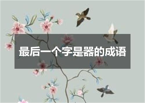 最后一个字是器的成语