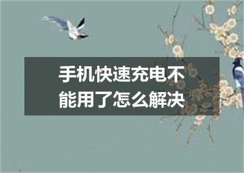 手机快速充电不能用了怎么解决