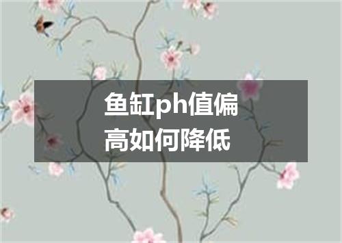 鱼缸ph值偏高如何降低