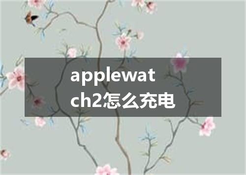 applewatch2怎么充电