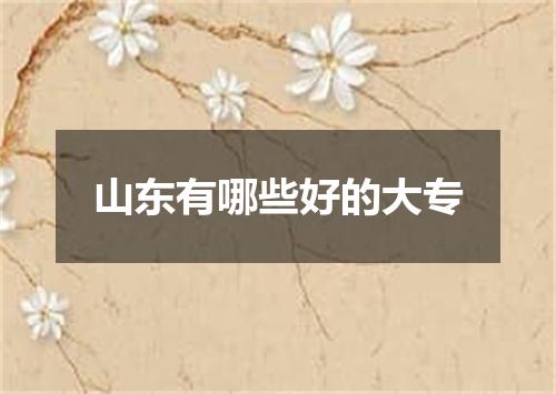 山东有哪些好的大专