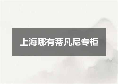 上海哪有蒂凡尼专柜