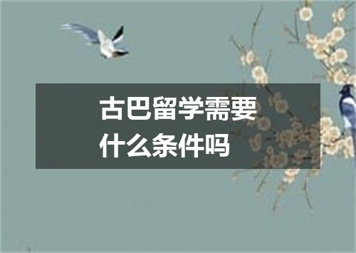 古巴留学需要什么条件吗