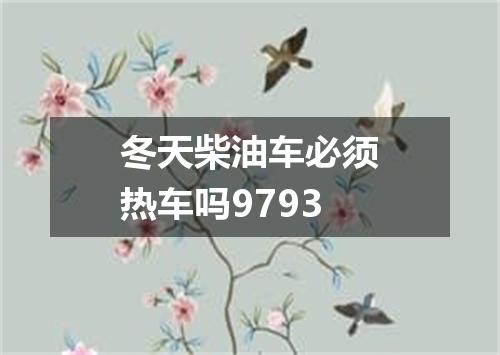 冬天柴油车必须热车吗9793