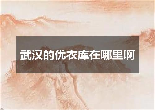 武汉的优衣库在哪里啊
