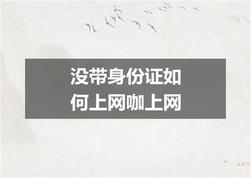 没带身份证如何上网咖上网