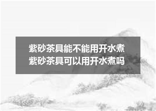 紫砂茶具能不能用开水煮 紫砂茶具可以用开水煮吗