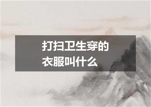 打扫卫生穿的衣服叫什么