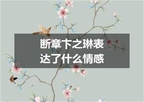 断章卞之琳表达了什么情感